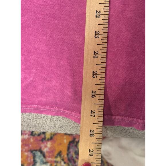 Nirvana Pink Women's Short Sleeve Nevermind Smiley Grunge Band T-Shirt Sz L - Picture 7 of 7